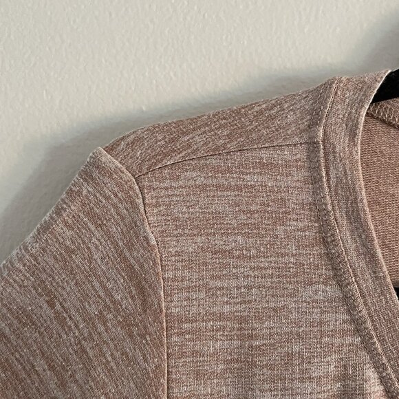 LIVI Lane Bryant Women 22/24 Tan Heather Short Sleeve Side Tie Tunic T-Shirt - Picture 6 of 10